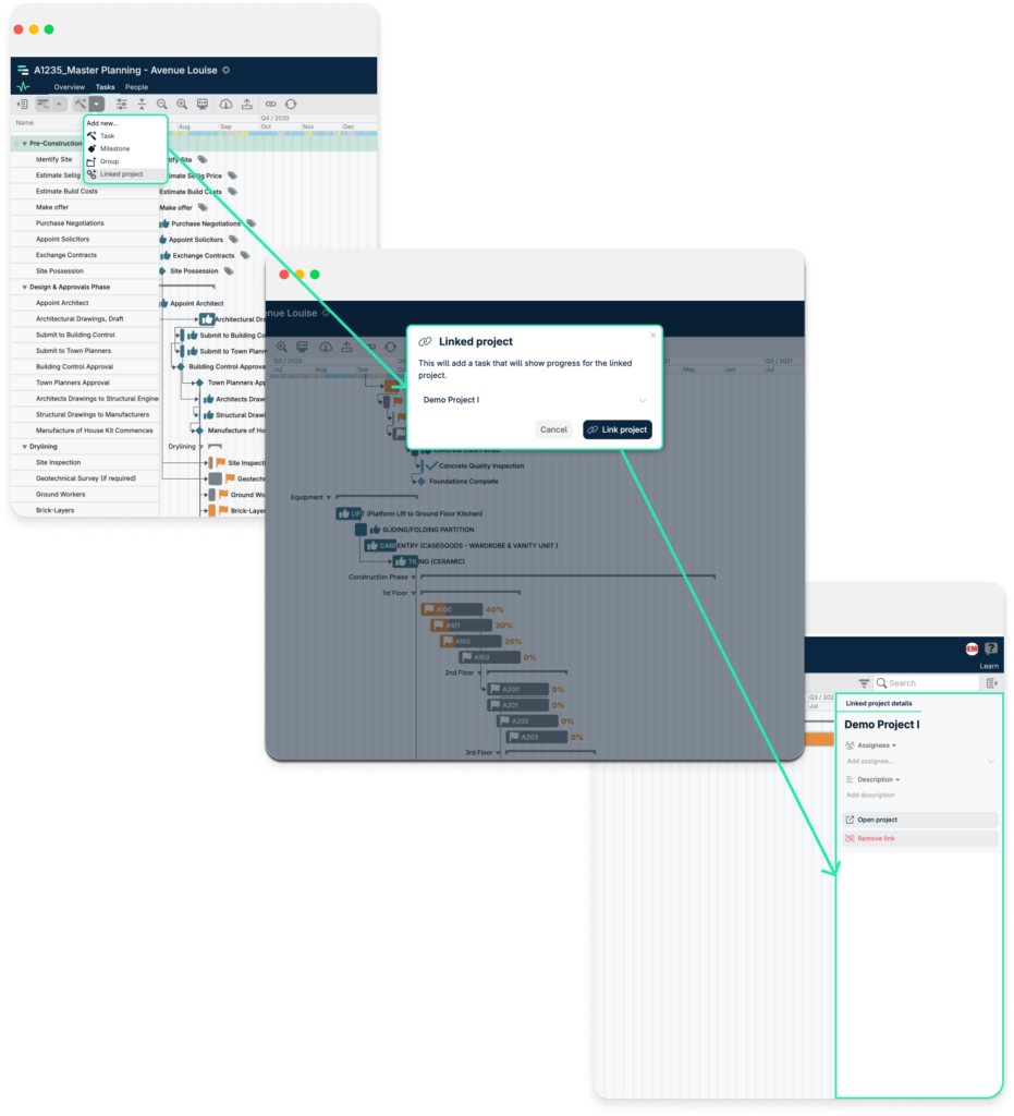 Migrating project links LB Geniebelt